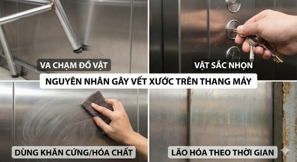 vet xuoc tren thang may 2 Vệ sinh thang máy